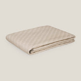 Callum Green & Off White Reversible Bedspread