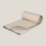 Callum Green & Off White Reversible Bedspread