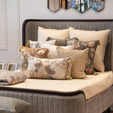 Callum Green & Off White Reversible Bedspread