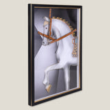 Equus Grey Framed Canvas