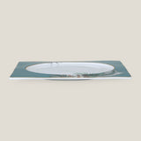 Tahiti Teal Bone China Square Quarter Plate Set of 2