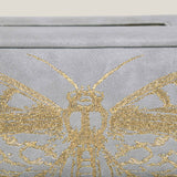 Monarch Grey & Gold Tissue Box