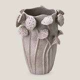 Lotus Pod Grey Ceramic Vase