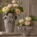Lotus Pod Grey Ceramic Vase