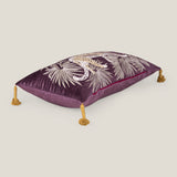 Leopardo Plum Emb. Velvet Cushion Cover