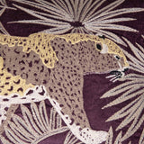 Leopardo Plum Emb. Velvet Cushion Cover