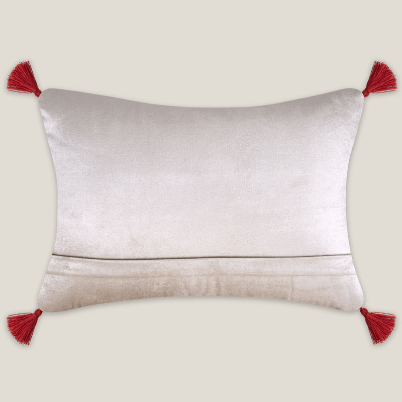 Lirio Off White Emb. Velvet Cushion Cover