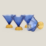 Pinnacle Blue Glass/Dessert Cup Set of 4
