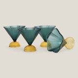 Pinnacle Green Glass/Dessert Cup Set of 4