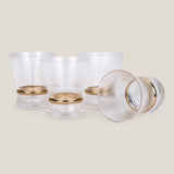 Grandeur Gilded Gold Whiskey Glass Set of 4