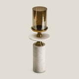 Tresor White & Gold Candle Holder L