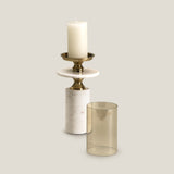 Tresor White & Gold Candle Holder S