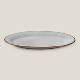 Aster Grey Oval Platter