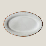 Aster Grey Oval Platter