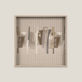 Zensar Beige Square Serving Tray