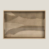 Pixel Dull Gold Serving Tray