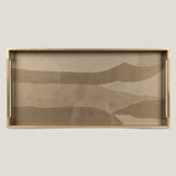 Pixel Dull Gold Butler Tray With Stand