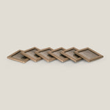 Pixel Dull Gold Coaster Set of 6