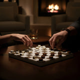 Novica White & Brown Chinese Checkers