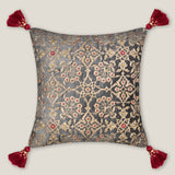Gaia Blue & Gold Emb. Cushion Cover