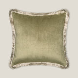 Alton Green & Off White Reversible Cushion Cover