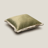 Alton Green & Off White Reversible Cushion Cover