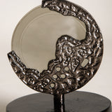 Crescent Olive Green & Aged Brass Decor Bowl S