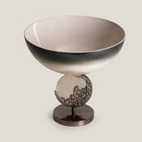 Crescent Olive Green & Aged Brass Decor Bowl L