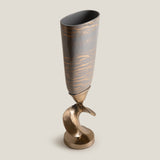 Vine Grey & Gold Vase L