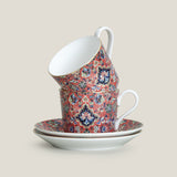 Tabriz Pink Cup & Saucer Set of 2