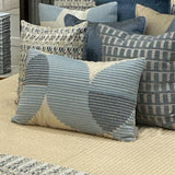 Everton Blue & Beige Emb. Cushion Cover