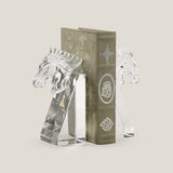 Epona Clear Crystal Bookends Set of 2