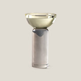 Lumiere Grey Crystal Candle Holder L