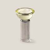 Lumiere Grey Crystal Candle Holder L