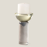 Lumiere Grey Crystal Candle Holder L