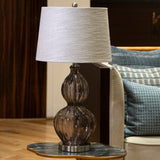 Loire Grey Glass Table Lamp