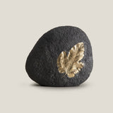 Midas Leaf Grey & Gold Vase S