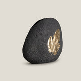 Midas Leaf Grey & Gold Vase S