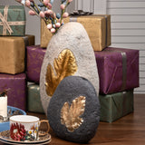 Midas Leaf Grey & Gold Vase L