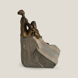 Musing Man Bronze & Grey Sculpture L