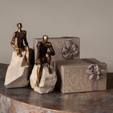 Musing Man Bronze & Grey Sculpture S