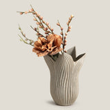 Foliage Grey Ceramic Vase
