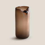 Dewdrop Brown Glass Vase