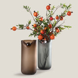 Dewdrop Brown Glass Vase