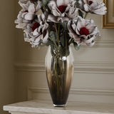 Ebon Brown & Clear Glass Vase