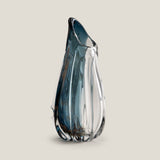 Alaska Blue & Clear Glass Vase