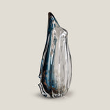 Alaska Blue & Clear Glass Vase