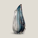 Alaska Blue & Clear Glass Vase