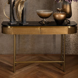 Linear Brass Console Table