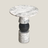Cosmos White Marble Side Table